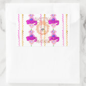 Sticker Rectangulaire Hakuna Matata : Beau bébé Lion Design Motif (Sac)