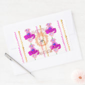 Sticker Rectangulaire Hakuna Matata : Beau bébé Lion Design Motif (Enveloppe)