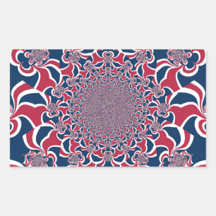 Sticker Rectangulaire Hakuna Matata Cadeaux tendance rouge et bleu.jp