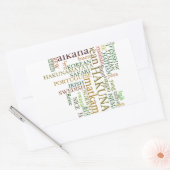 Sticker Rectangulaire Hakuna Matata Global Word Cloud Art (Enveloppe)