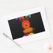 Sticker Rectangulaire Hakuna Matata mignon petit lion roi (Enveloppe)