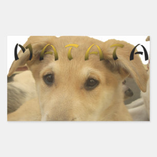Sticker Rectangulaire "Hakuna Matata Pup" – Amour de chiot sans souci