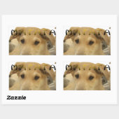 Sticker Rectangulaire "Hakuna Matata Pup" - Insouciant Amour des chiots (Feuille)