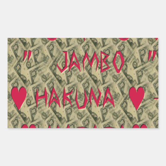 Sticker Rectangulaire Hakuna Matata Talk Argent Art Design (Devant)