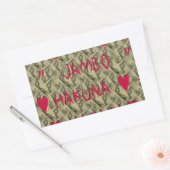 Sticker Rectangulaire Hakuna Matata Talk Argent Art Design (Enveloppe)