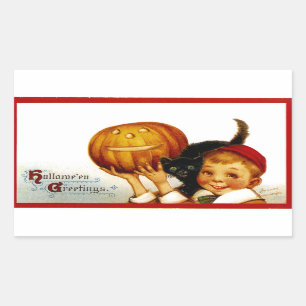 Sticker Rectangulaire Hallowe en salutations