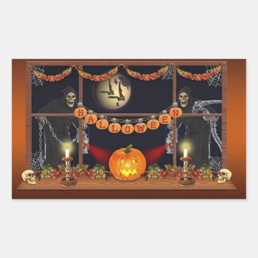 Sticker Rectangulaire Halloween (Devant)
