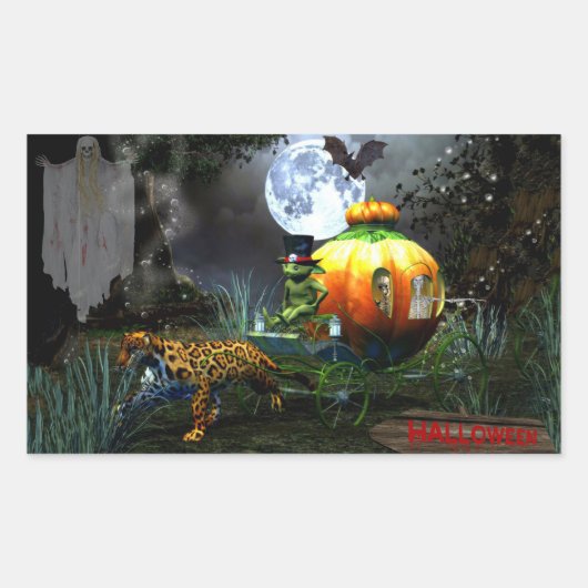 Sticker Rectangulaire Halloween (Devant)