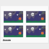 Sticker Rectangulaire Halloween (Feuille)