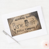 Sticker Rectangulaire Halloween Accessoire Poussière d'Os Antique (Enveloppe)