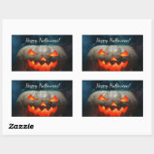 Sticker Rectangulaire Halloween citrouille (Feuille)