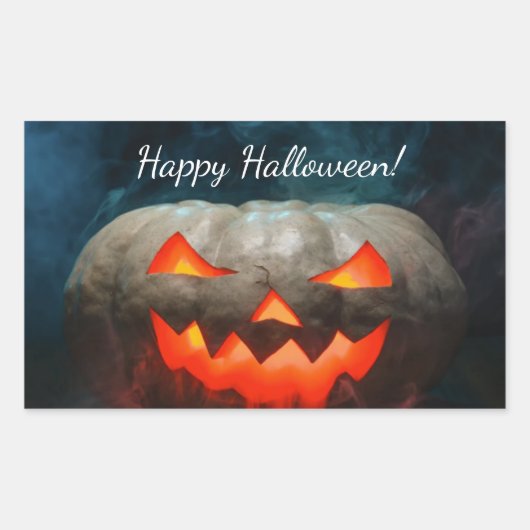 Sticker Rectangulaire Halloween citrouille (Devant)