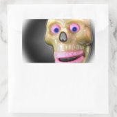 Sticker Rectangulaire Halloween couleur Éffrayante de grillage (Sac)