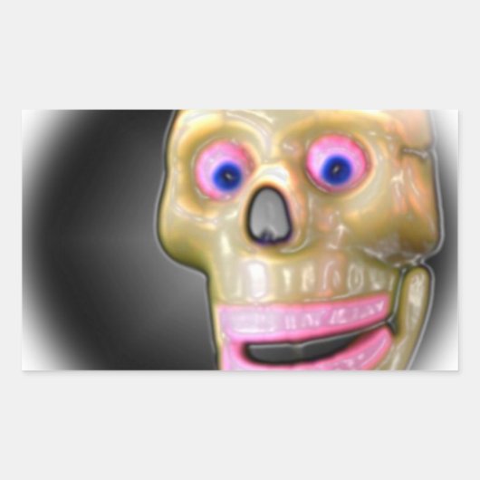 Sticker Rectangulaire Halloween couleur Éffrayante de grillage (Devant)