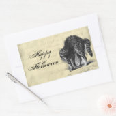 Sticker Rectangulaire Halloween de chat pétrifié (Enveloppe)