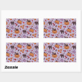 Sticker Rectangulaire Halloween décoration motif tasse de café rectangul (Feuille)