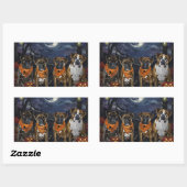 Sticker Rectangulaire Halloween Éffrayant (Feuille)