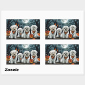 Sticker Rectangulaire Halloween maltais Éffrayant (Feuille)