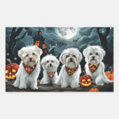 Sticker Rectangulaire Halloween maltais Éffrayant (Devant)