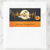 Sticker Rectangulaire Halloween - Nuit d'Halloween - PERSONNALISER (Sac)