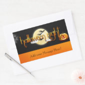 Sticker Rectangulaire Halloween - Nuit d'Halloween - PERSONNALISER (Enveloppe)