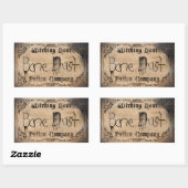 Sticker Rectangulaire Halloween Objet Ancien Poussière d'Os (Feuille)