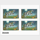 STICKER RECTANGULAIRE HALLOWEEN PONY ET CHAT CHAT CHAT CHEVAL (Feuille)