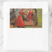 Sticker Rectangulaire Hallowe'en Réflexion miroir fille Vintage (Sac)