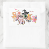 Sticker Rectangulaire Halloween rétro éffrayant (Sac)