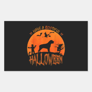 Sticker Rectangulaire Halloween Rottweiler Chien drôle Costume d'horreur