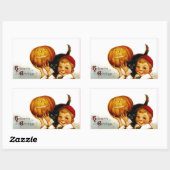 Sticker Rectangulaire Hallowe'en Salutations (Feuille)