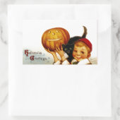 Sticker Rectangulaire Hallowe'en Salutations (Sac)