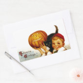 Sticker Rectangulaire Hallowe'en Salutations (Enveloppe)
