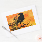 Sticker Rectangulaire Halloween Scène d'horreur 11 Le Corbeau (Enveloppe)