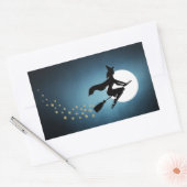 Sticker Rectangulaire Halloween - Sorcière (Enveloppe)
