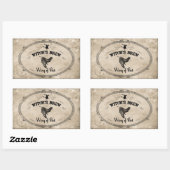 Sticker Rectangulaire Halloween sorcières brasser Ingrédient - Aile de c (Feuille)