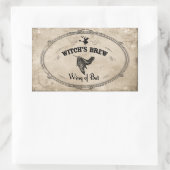 Sticker Rectangulaire Halloween sorcières brasser Ingrédient - Aile de c (Sac)
