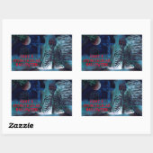 Sticker Rectangulaire Halloween Spooktaculaire (Feuille)