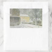 Sticker Rectangulaire Halstead Road à Neige (par Eric Ravilious) (Sac)