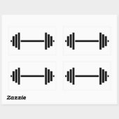 Sticker Rectangulaire Haltères (Feuille)