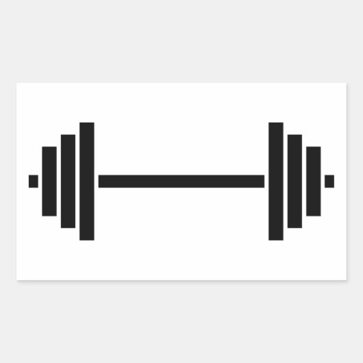 Sticker Rectangulaire Haltères (Devant)