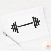 Sticker Rectangulaire Haltères (Enveloppe)