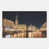Sticker Rectangulaire Hambourg Allemagne (Devant)