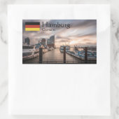 Sticker Rectangulaire Hambourg Allemagne (Sac)