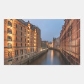 Sticker Rectangulaire Hambourg Allemagne (Devant)