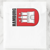 Sticker Rectangulaire Hambourg (Hansestadt) (Sac)