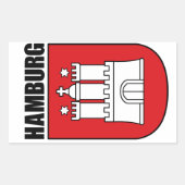 Sticker Rectangulaire Hambourg (Hansestadt) (Devant)