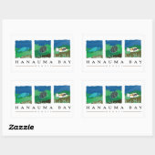 Sticker Rectangulaire Hanauma Bay Hawaii (Feuille)