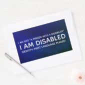 Sticker Rectangulaire Handicap d'abord identité (Enveloppe)