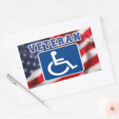 Sticker Rectangulaire Handicap Handicap Vétérinaire États-Unis (Enveloppe)